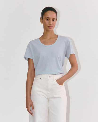 The Air Scoop-Neck Tee | Blue Slate