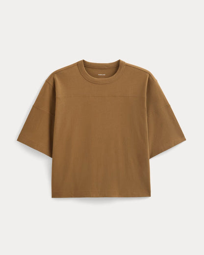 Oversized Varsity Tee in Essential Cotton | Toffee