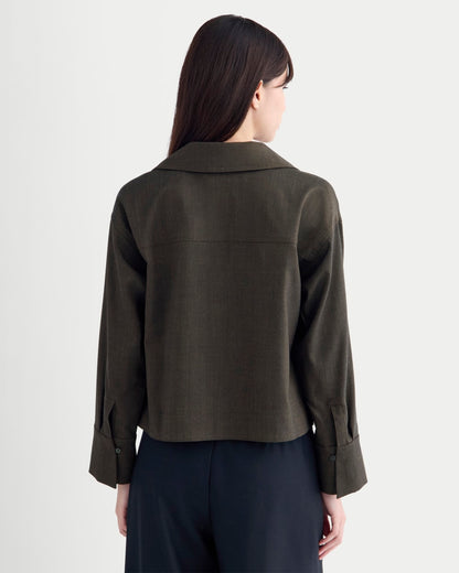 Overshirt in Tailor Twill | Heathered Fudge