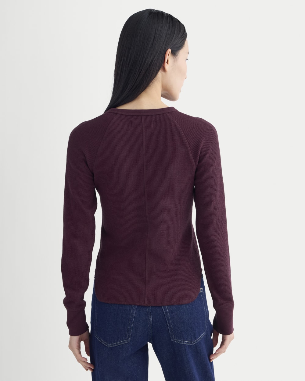 Slim-Fit Crew in Cozy Waffle | Heathered Port Royale