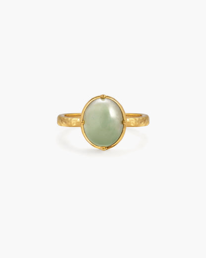 Green Aventurine Ring in Silver
