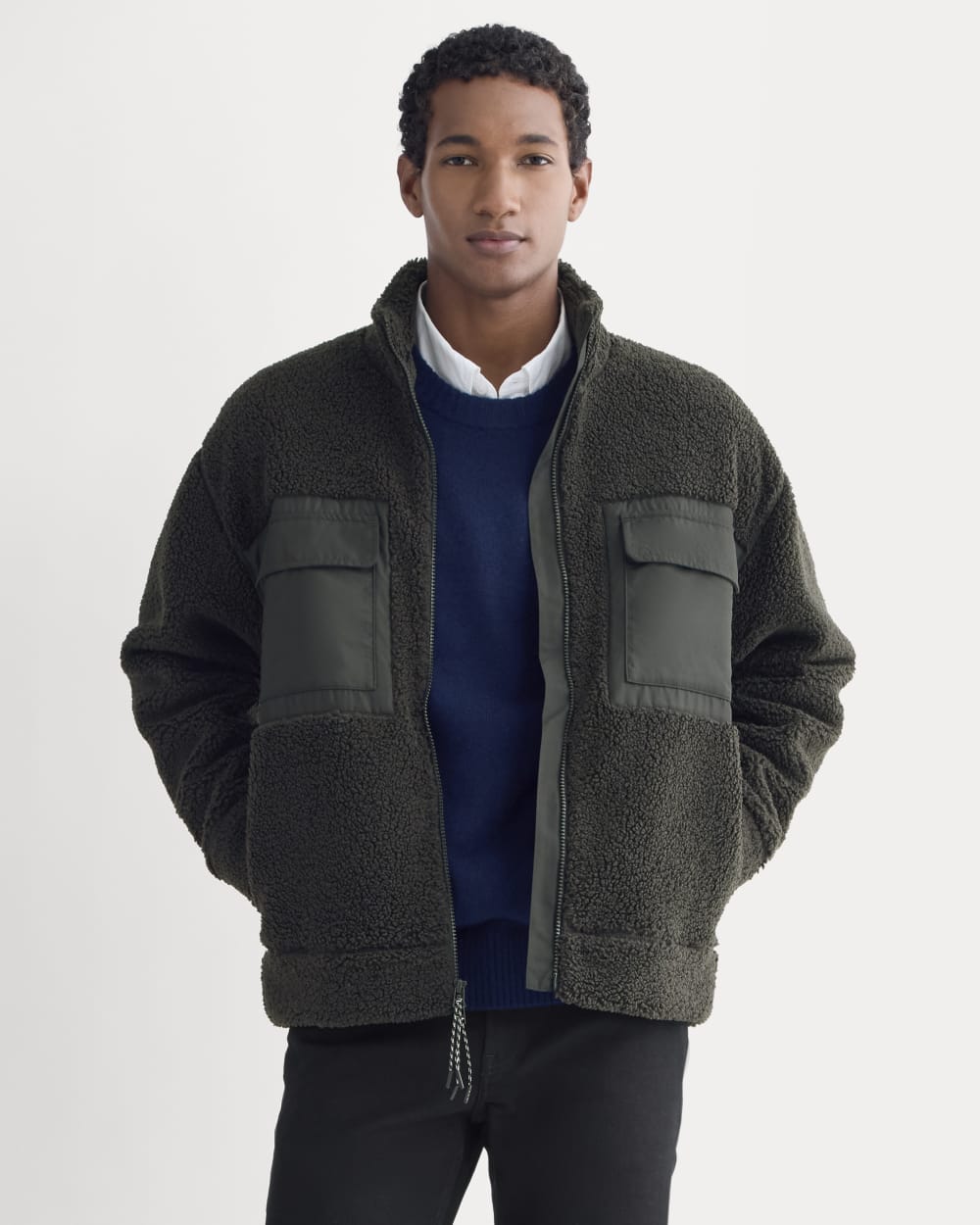 ReTrack Fleece Zip-Up | Black