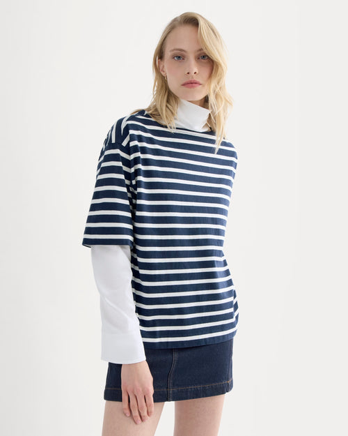 Mariner Tee | Navy / Bone