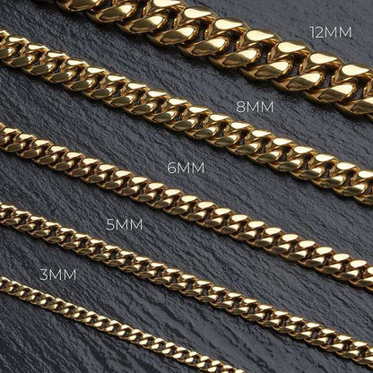Diamond Cuban Chain in Rose/White Gold - 8.5mm