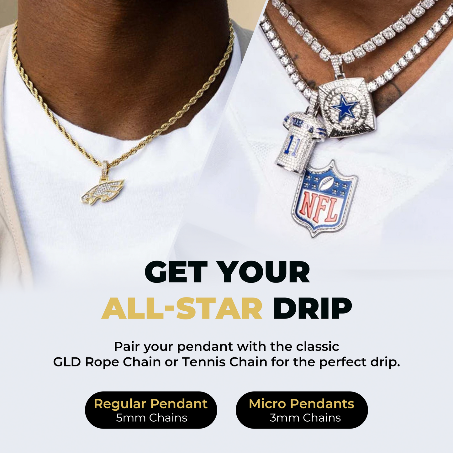 Dallas Cowboys Official NFL Micro Logo Pendant