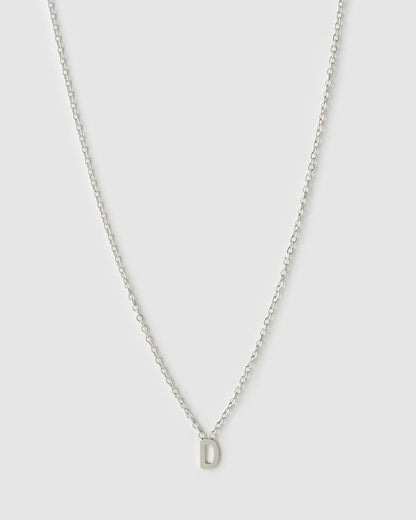 Mini Initial Silver Necklace