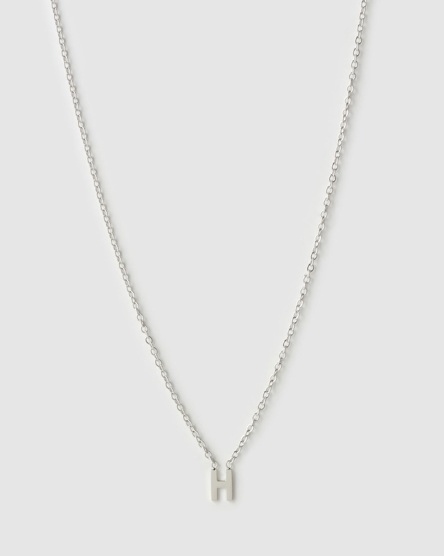 Mini Initial Silver Necklace