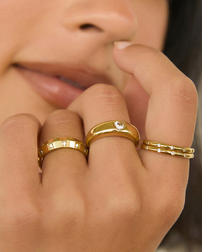 Mi Amour Gold Ring - Stone
