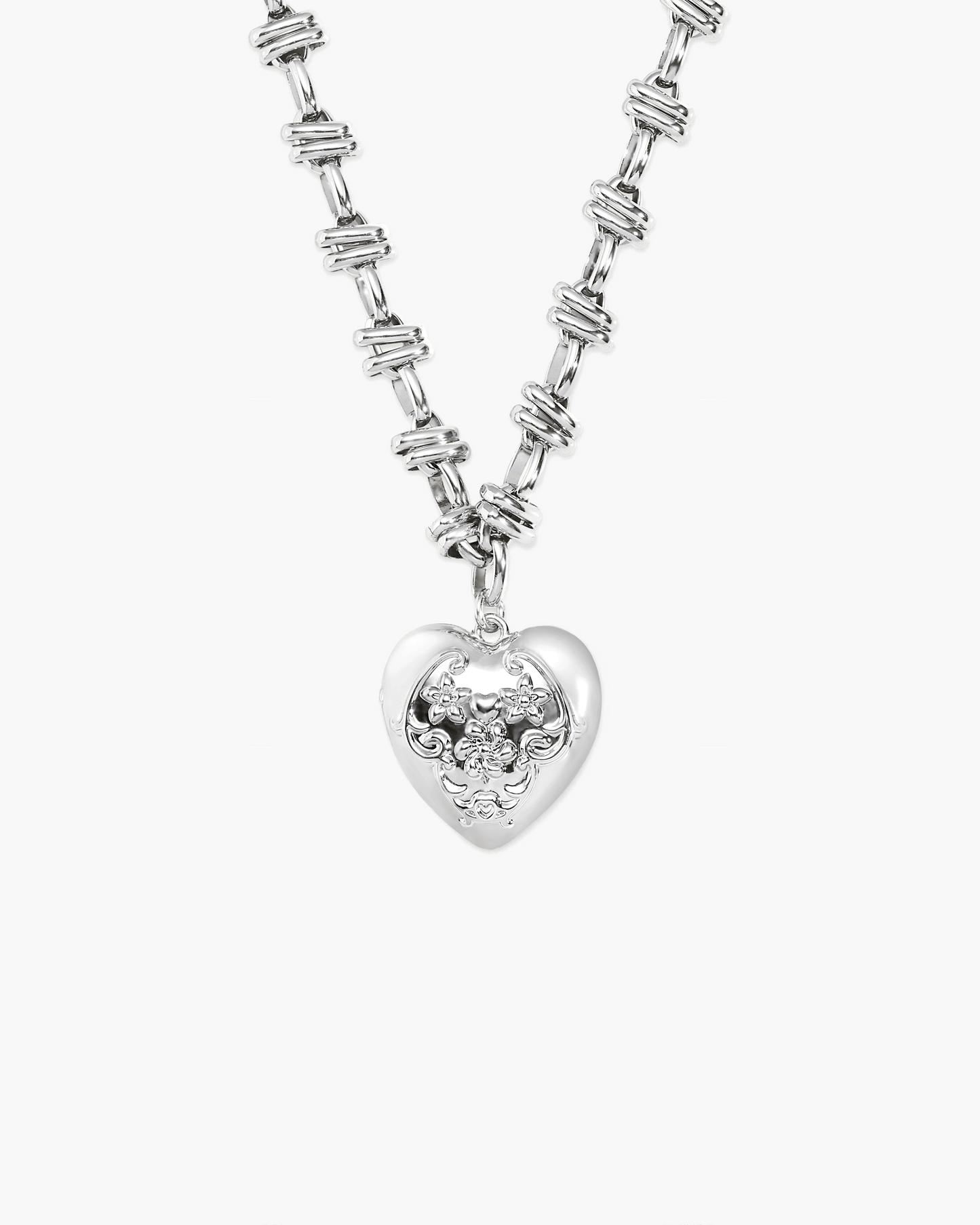 Secret Keeps Openable Heart Necklace in Silver