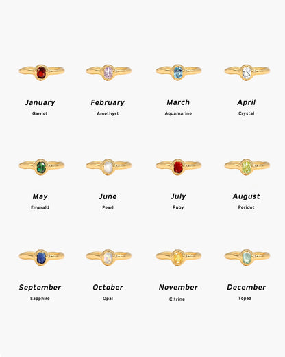 Birthstone Ring in Gold - December