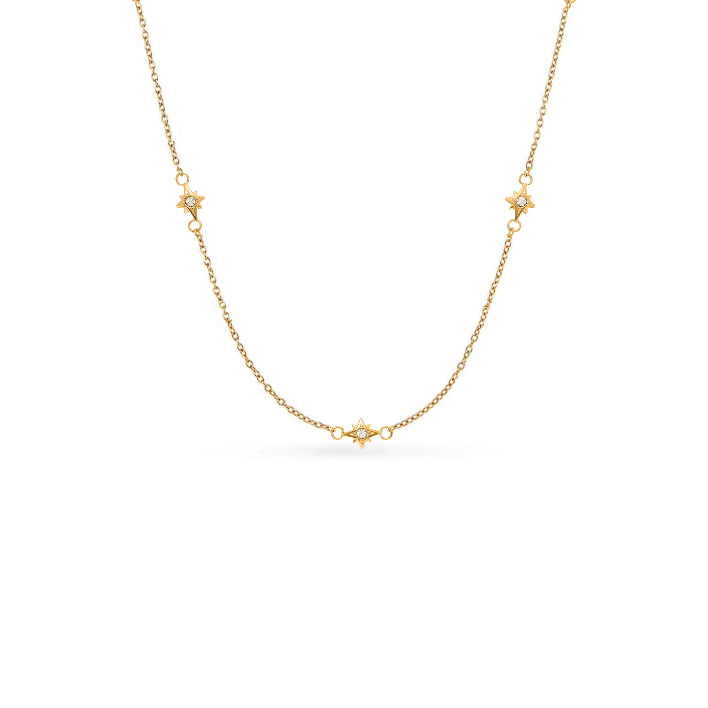 Written In The Stars Handwriting Tag Necklace (Gold)