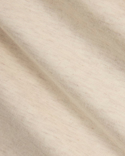 The Box-Cut Tee in Essential Cotton | Heathered Oat | No Pocket