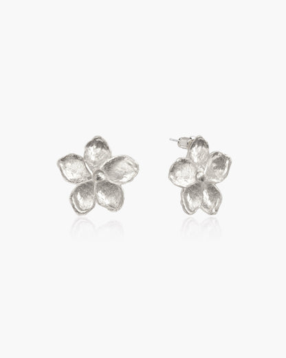 Gold Textured Floral Earrings