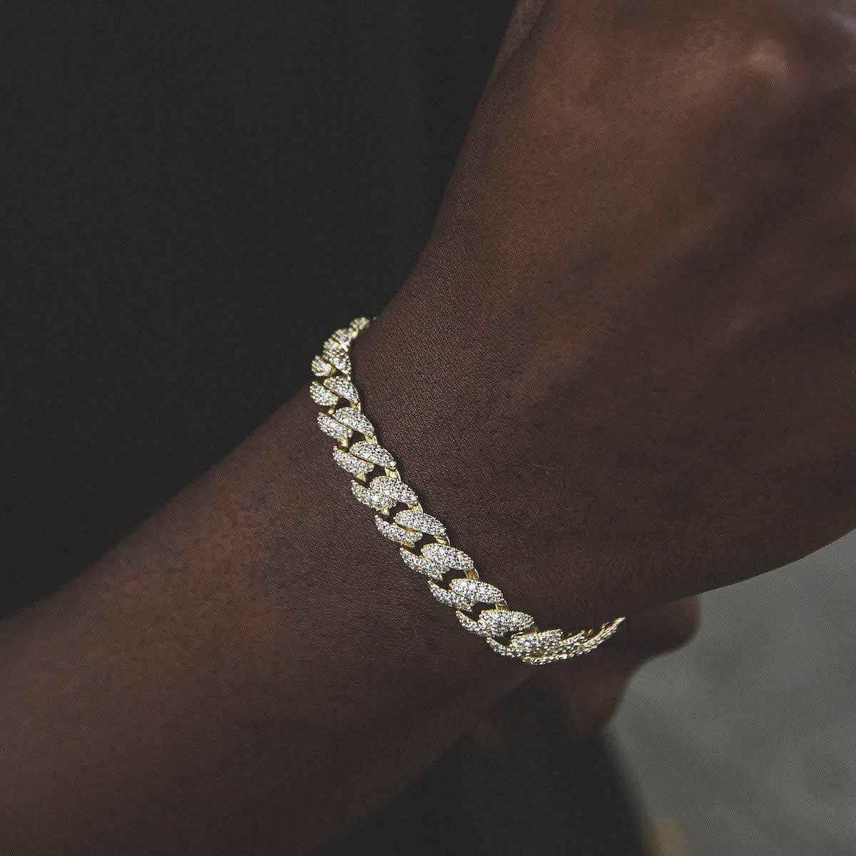 Diamond Cuban Chain + Bracelet Gift Bundle in Yellow Gold - 8.5mm