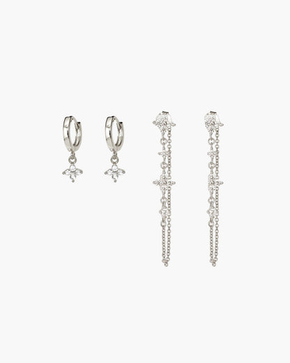 Gold Clover Drop Earrings