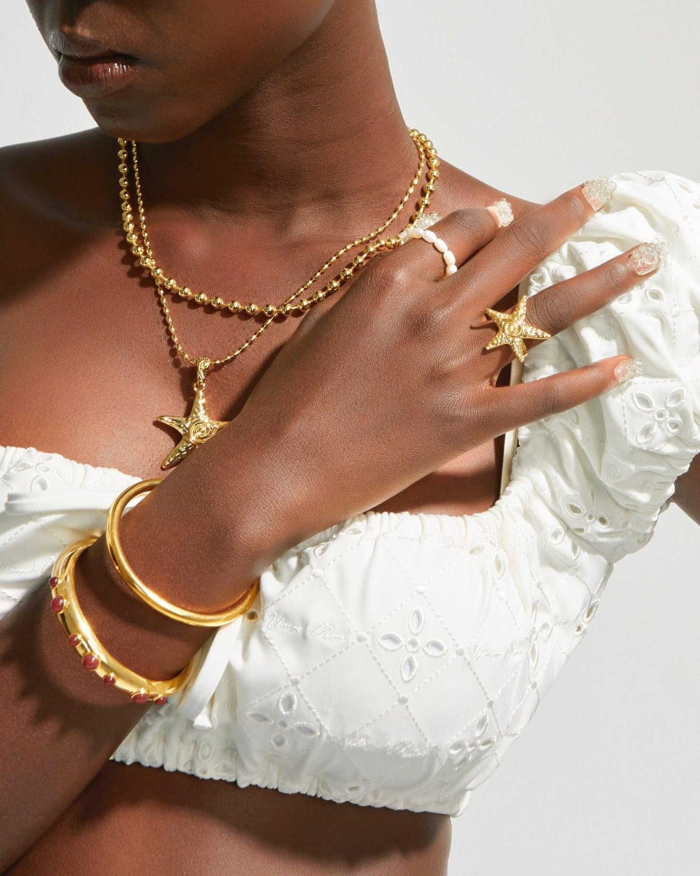 Gold Starfish Ring