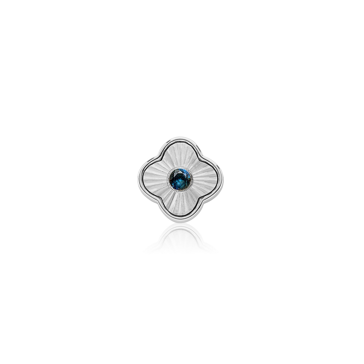 Textured Clover Charms (Silver) - Birthstones